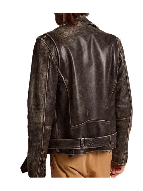 Golden Goose Chiodo in pelle da uomo dal trattamento distressed Golden Goose | GMP00297P00064790100